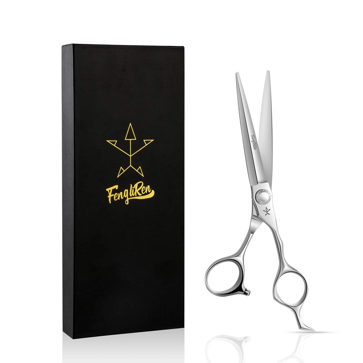 Fengliren Tijeras profesionales de alta gama extremadamente afiladas para corte de pelo de peluquería para cabello de 6.5 pulgadas, tijeras de corte de pelo hechas de aleación de acero inoxidable para