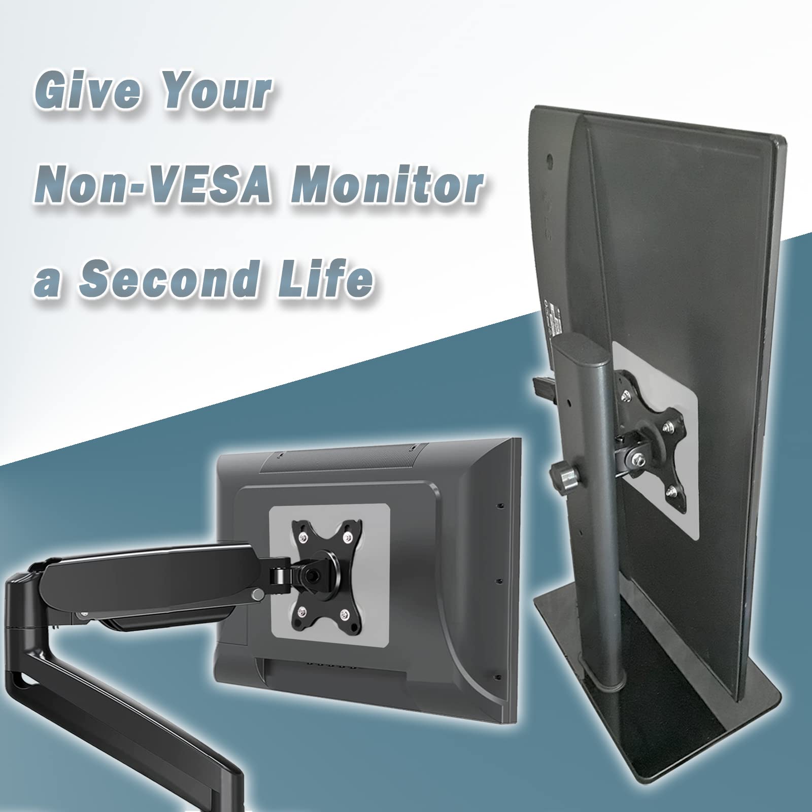 Adaptador Universal para Montaje VESA en Monitores No VESA de 13 a 27 Pulgadas