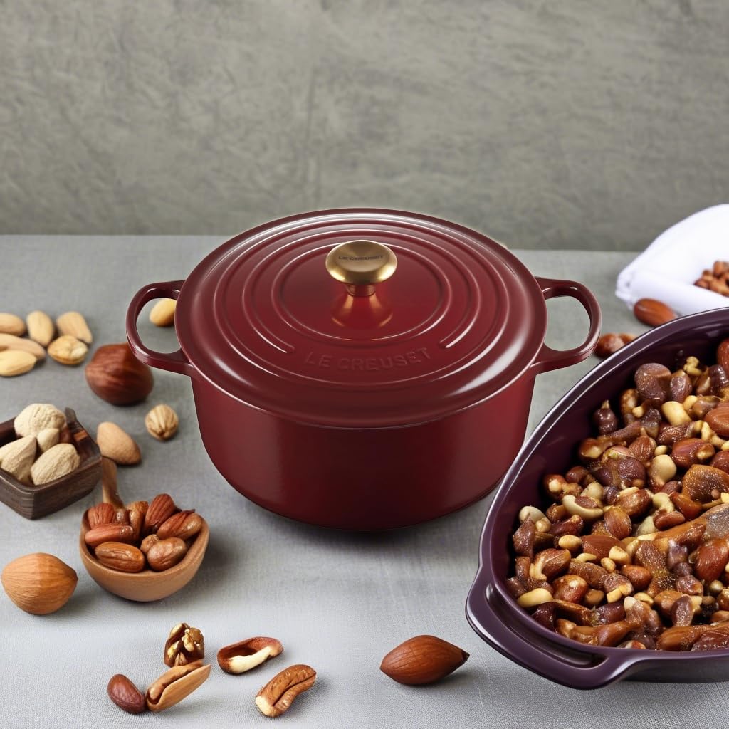 Le Creuset Horno holandés redondo de hierro fundido esmaltado, 7.25 cuartos de galón, Rhone'