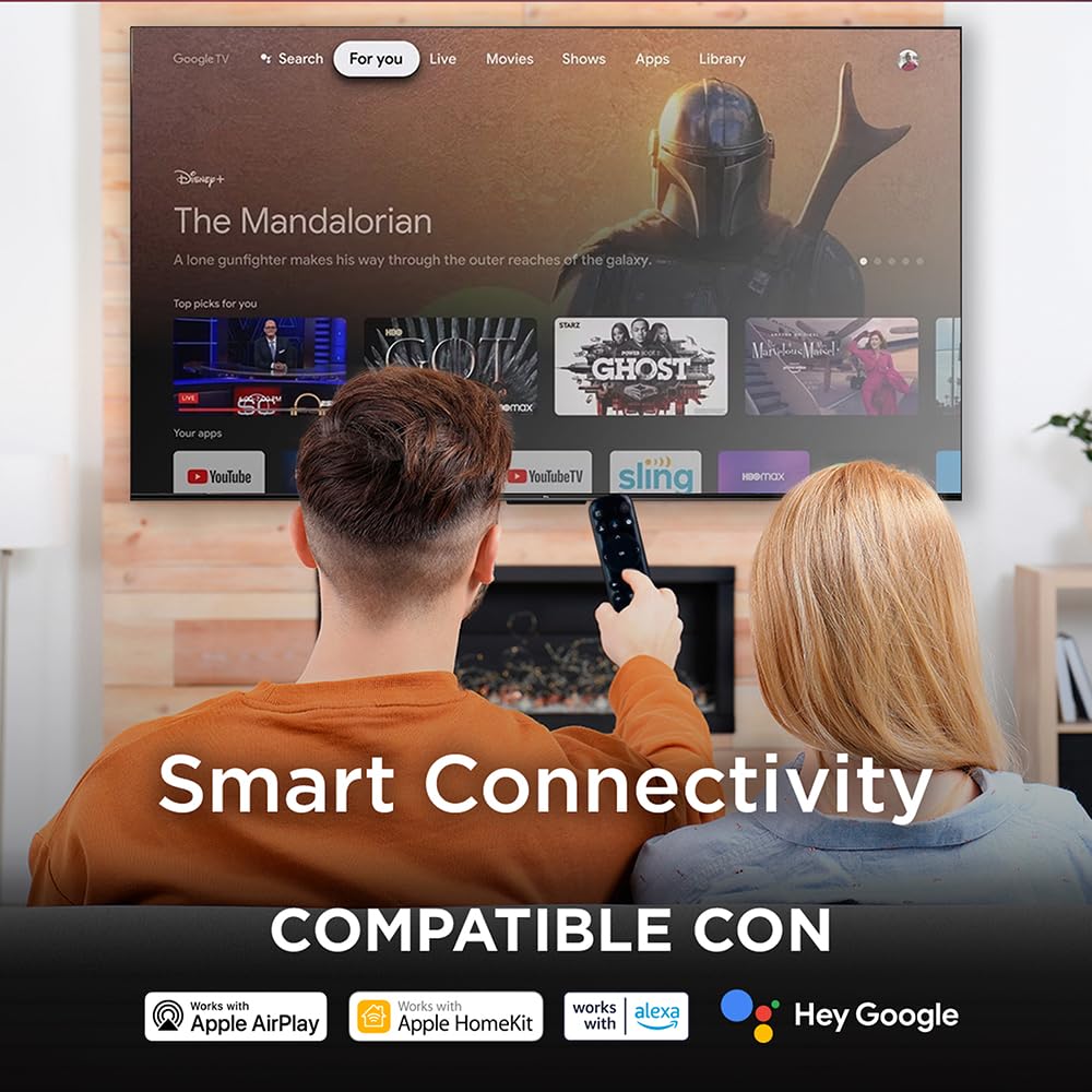 TCL Smart TV Pantalla 65" 65Q5K Google TV QLED 4K Google Assistant | Hands Free Voice Control | Alexa | VisionHDR10+| AiPQ™ | Micro Dimming | NITS350 | Panel 60 Hz