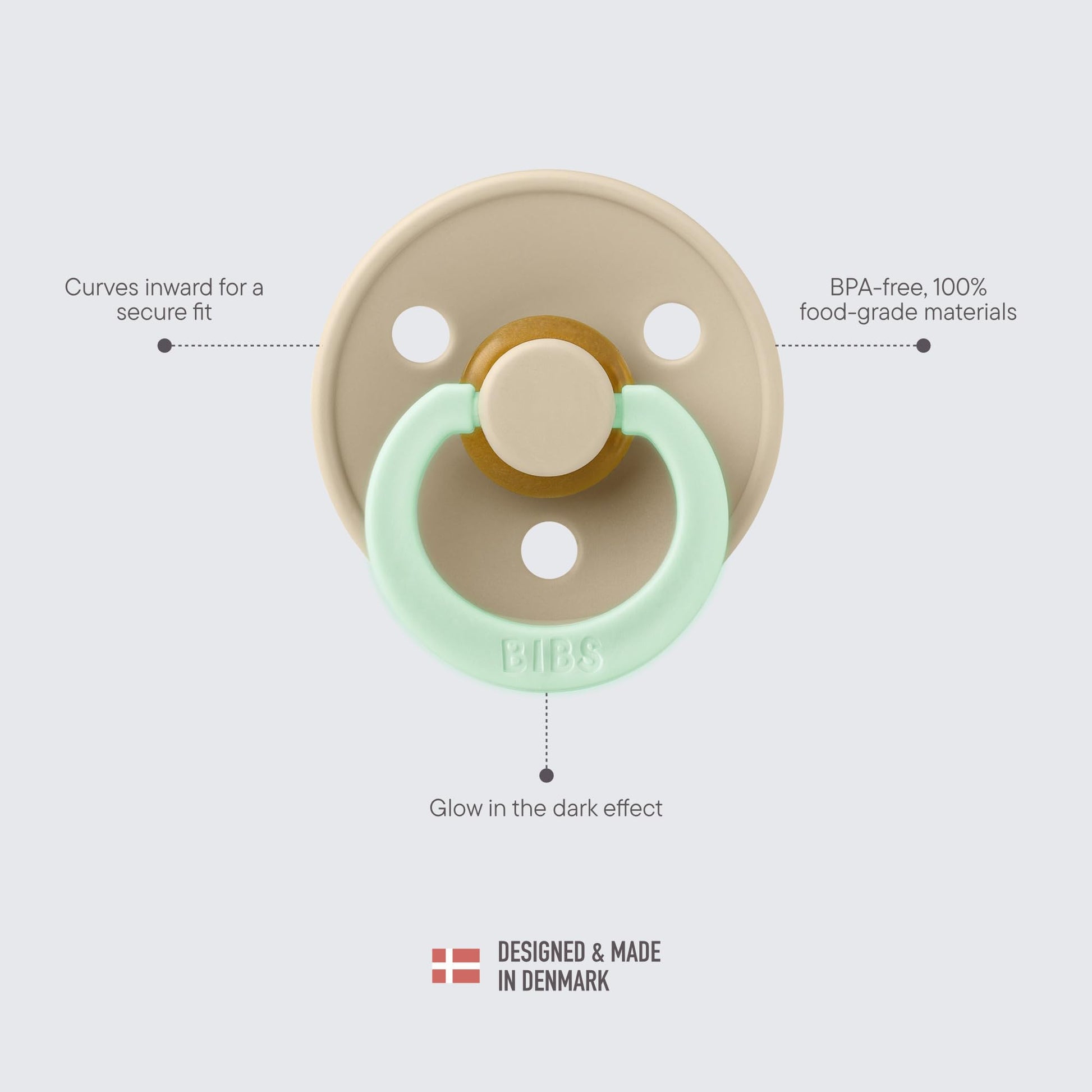 Chupetes Pack de 2 Tetina Redonda Látex Natural Vanilla NIGHT Dark Oak NIGHT Talla 1 0-6 Meses