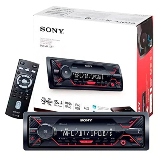 Receptor Multimedia Digital Sony DSX-A410BT Negro con Bluetooth y USB frontal para Automóvil