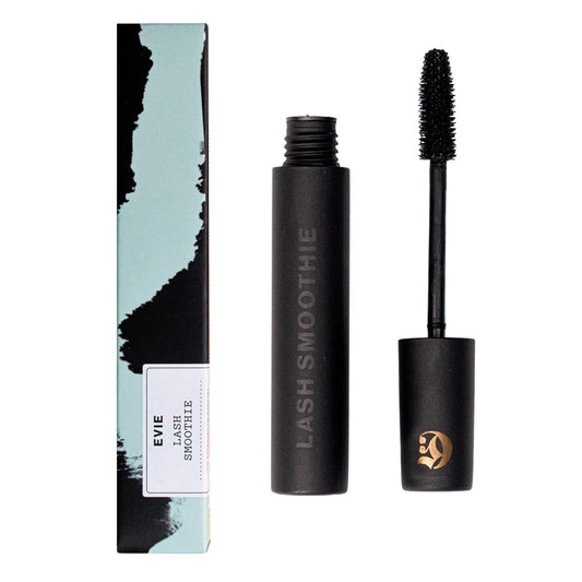 EVIE | Rimel Lash Smoothie: Mascara de Pestañas Waterproof | Maquillaje de Alta Calidad | Fórmula Nutritiva y Vegana | Color Negro | Define, Separa y Alarga Sin Grumos