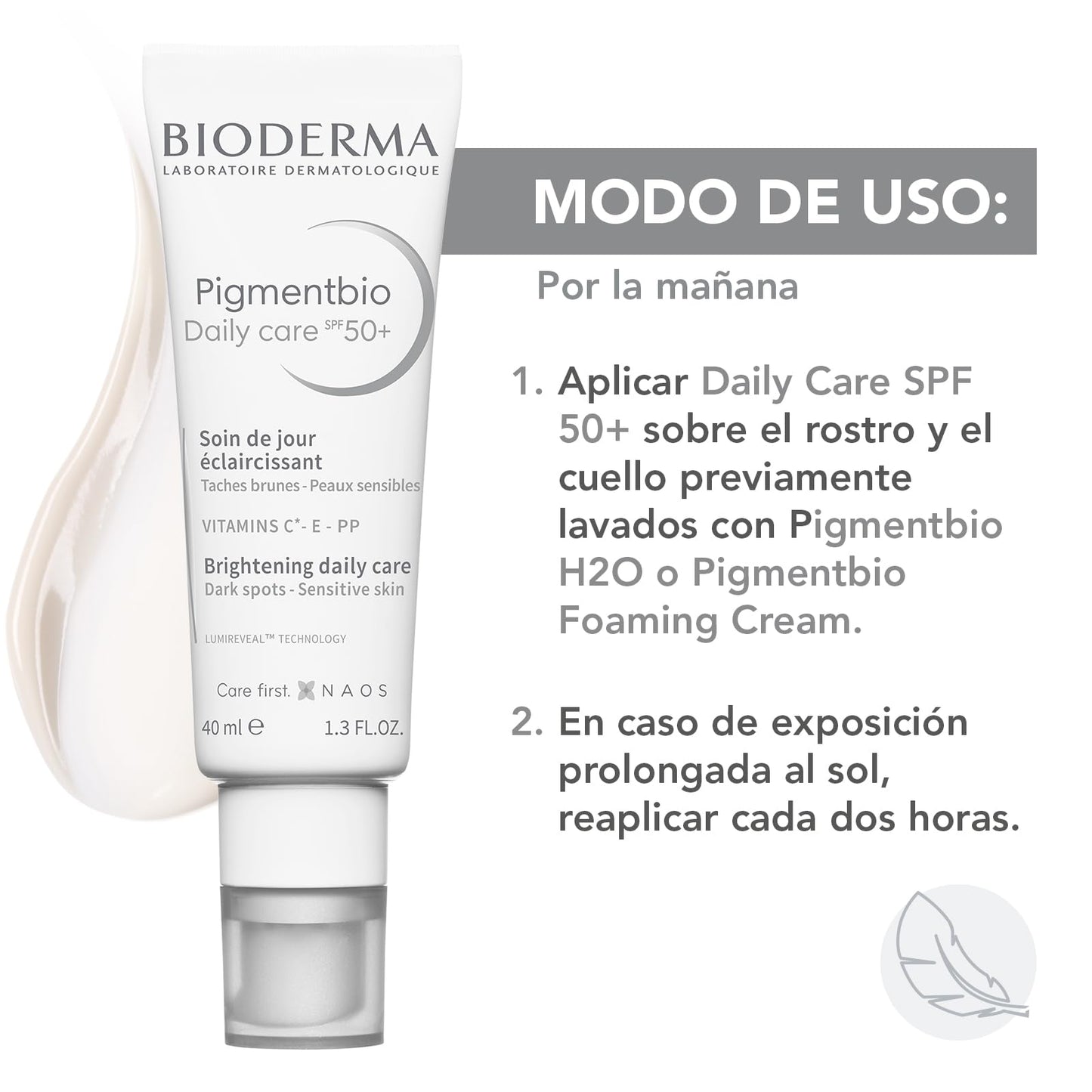Bioderma | Crema de día antimanchas Pigmentbio 50 FPS Daily Care 1.39 onzas líquidas