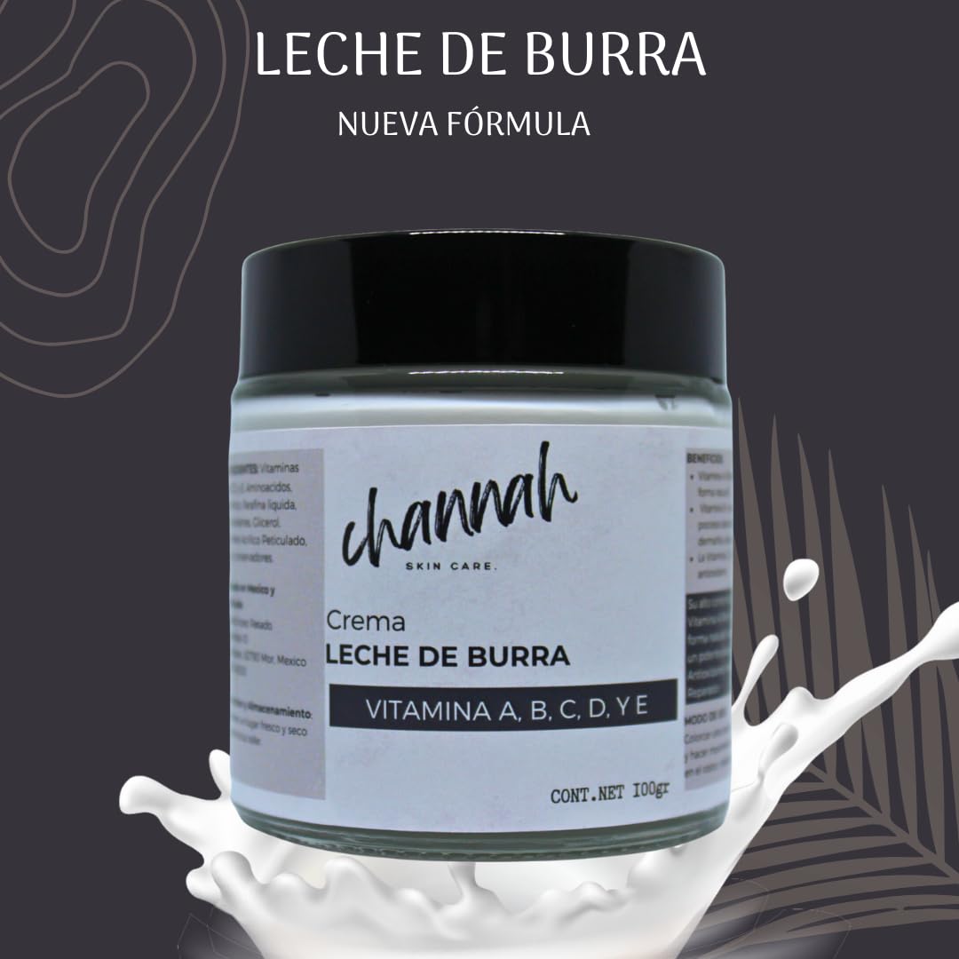 Crema Leche de Burra 100gr con Retinol y Vitaminas A, B, C, D y E - Alto Contenido en Vitamina A