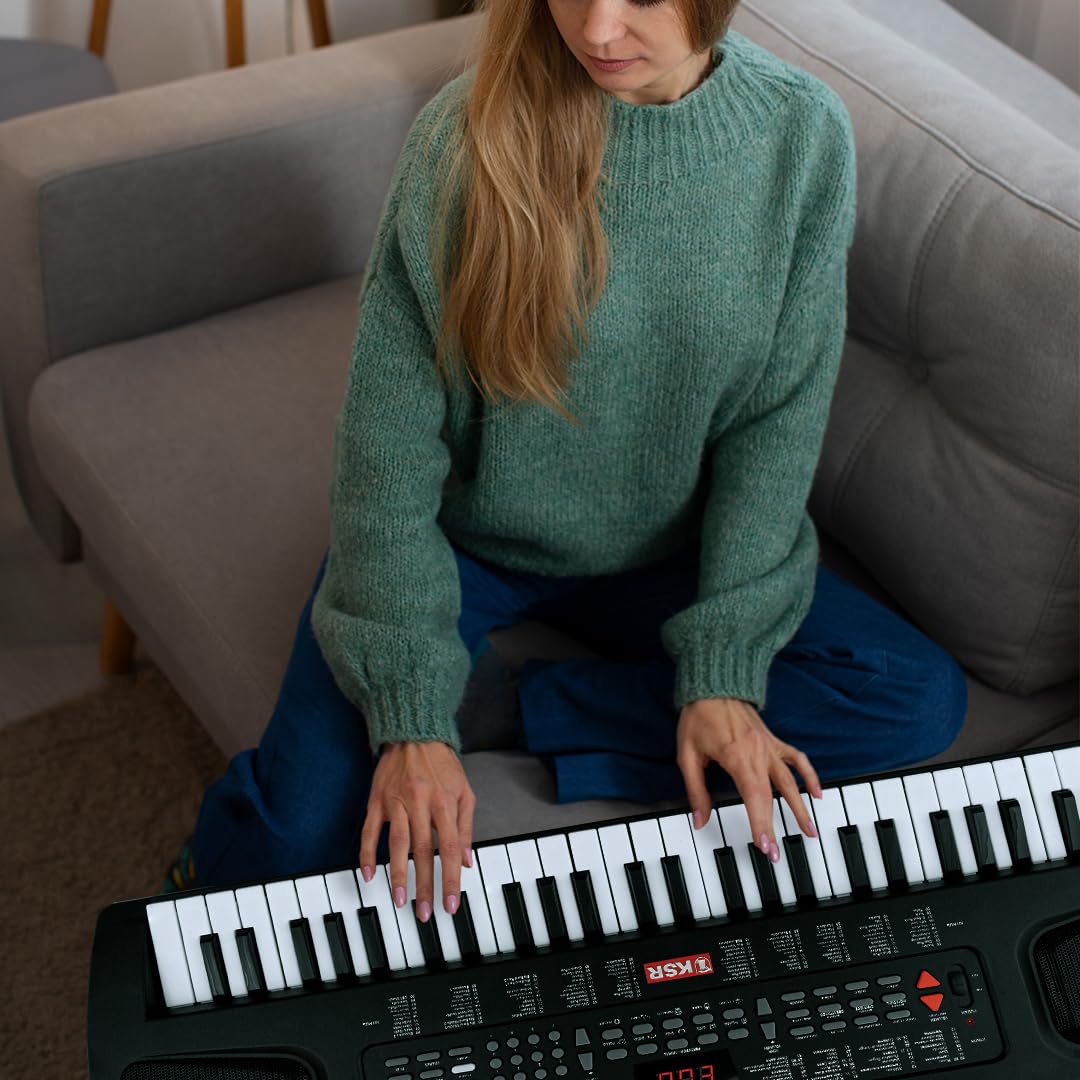 Teclado Musical Kaiser Negro 54 Teclas 100 Tonos Función Grabar Audio