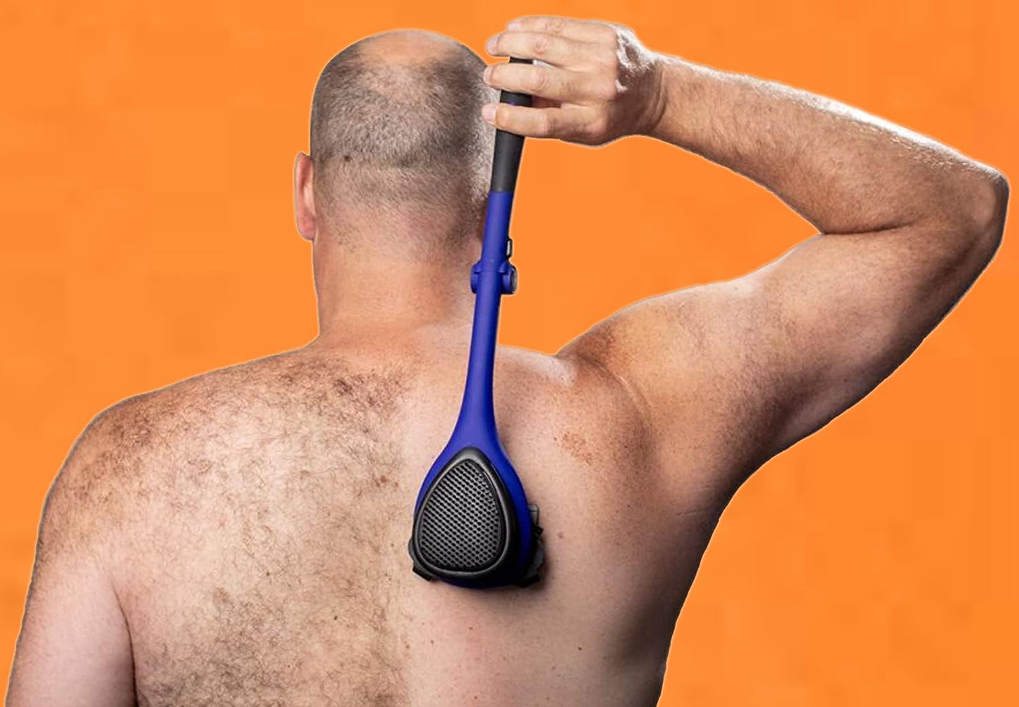 baKblade 2.0 PLUS - Afeitadora de espalda para hombre (bricolaje), mango ergonómico, afeitado húmedo o seco (cuchillas adicionales incluidas)