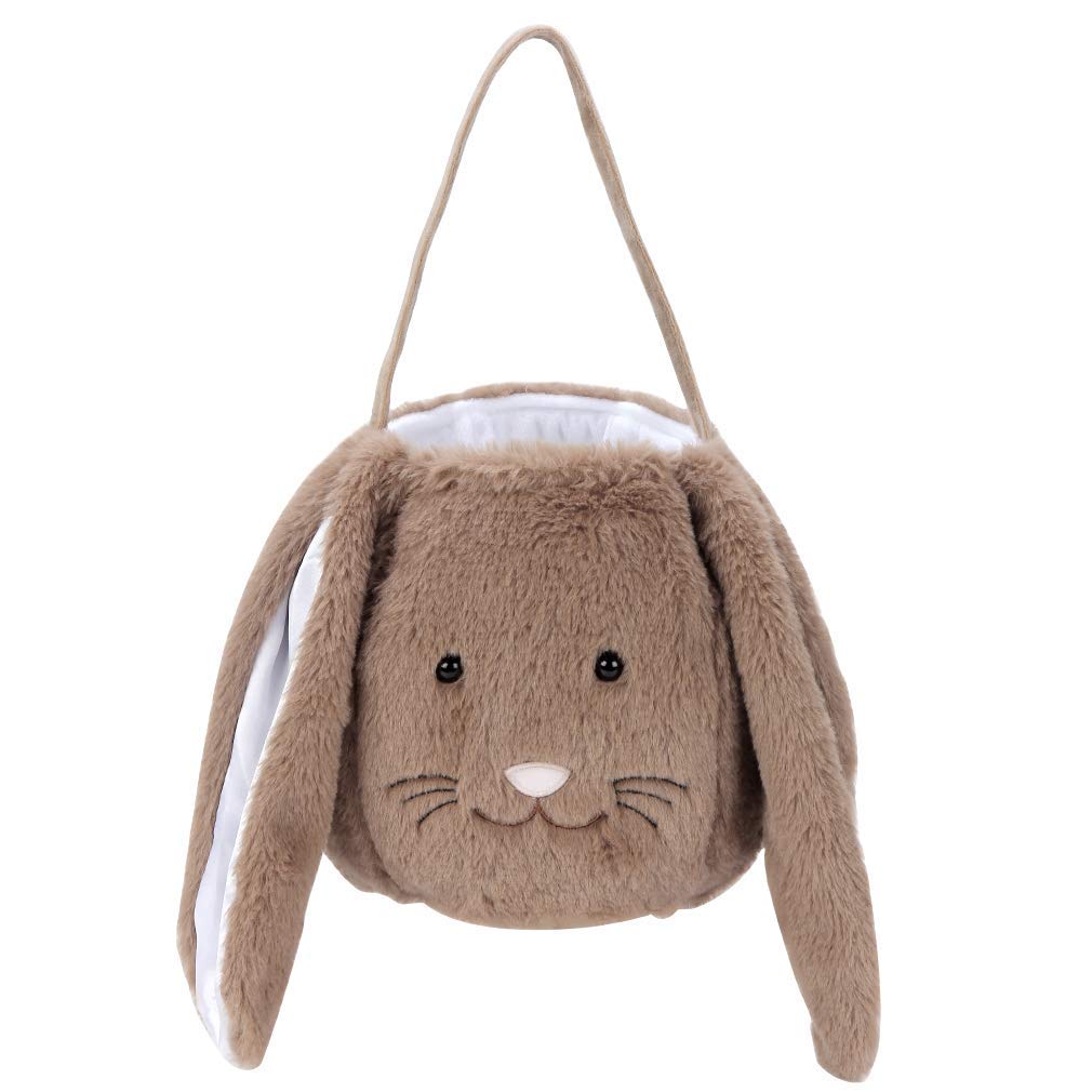 Cesta de Pascua, cestas de conejo de Pascua, cesta de caza de huevos de Pascua, cubos de Pascua para niños y niñas, bolsas de lona de conejo de Pascua para decoraciones de Pascua, regalos de caramelos