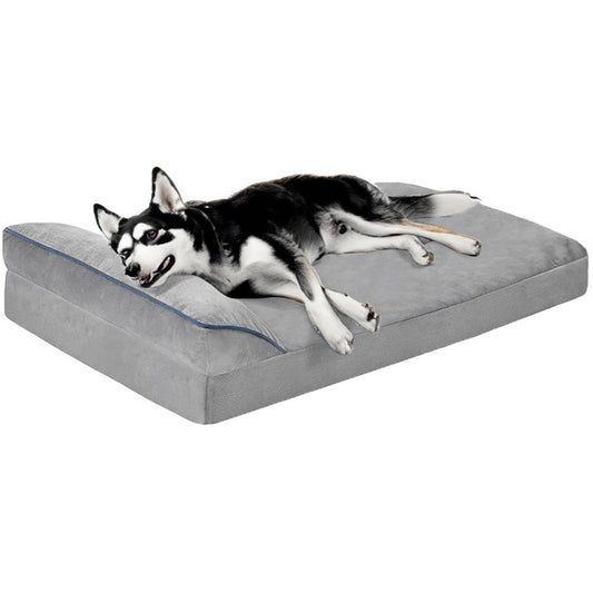 LINGLUCKY 100 * 60cm Cama para Perros Grande,Cama Ortopédica para Perros con Espuma Viscoelástica de Recuperación Lenta,Cama para Perros XL 39in Extraíble y Lavable con Base Antideslizante