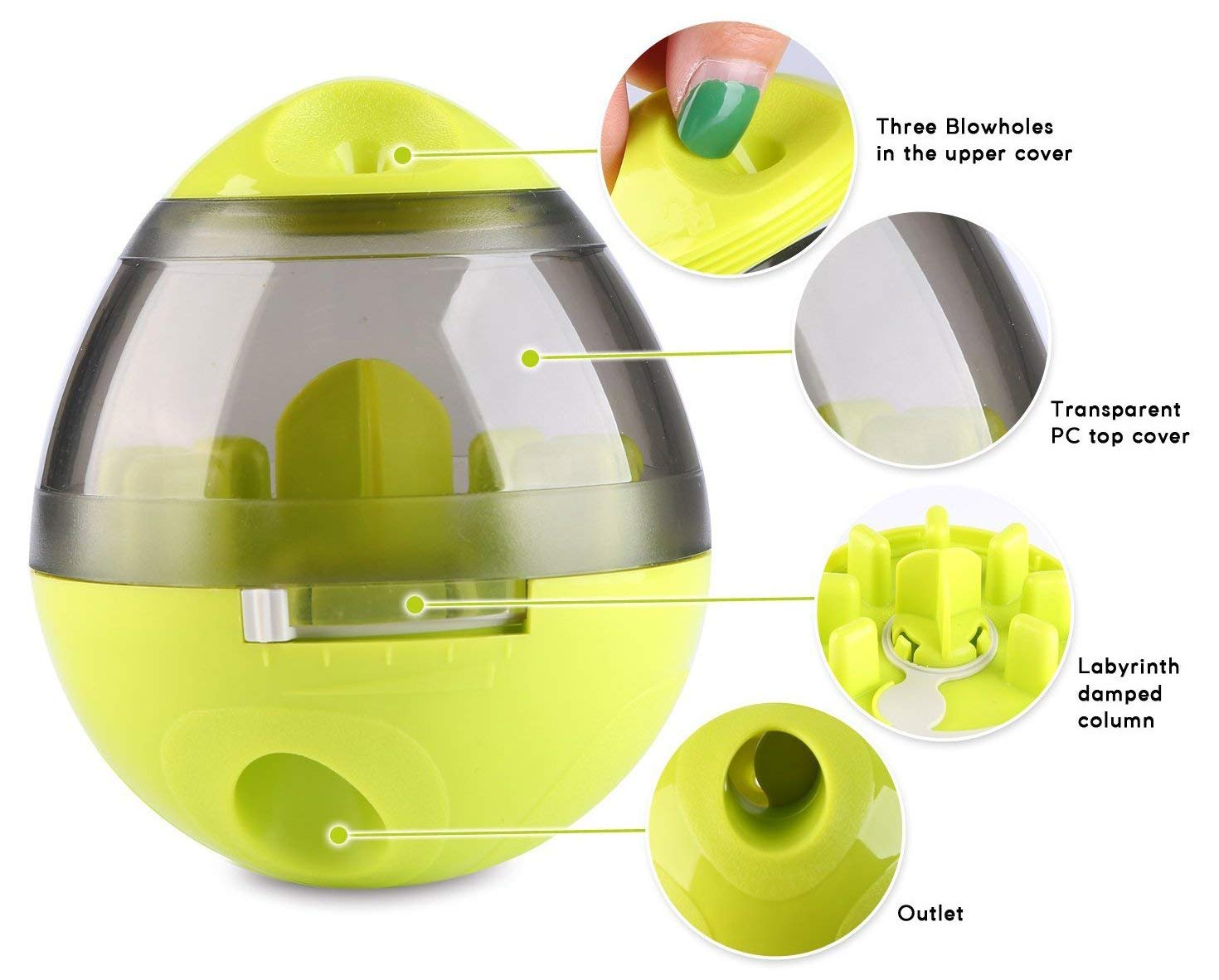 Dispensador de Juguetes para Perro, Vagalbox Divertido e Interactivos Pelota de Juguete Interactiva para Mascotas Pequeñas y Medianas,Aumentan la Atención, Disminuyen la Velocidad de Alimentación y Promueven la Alimentación Saludable