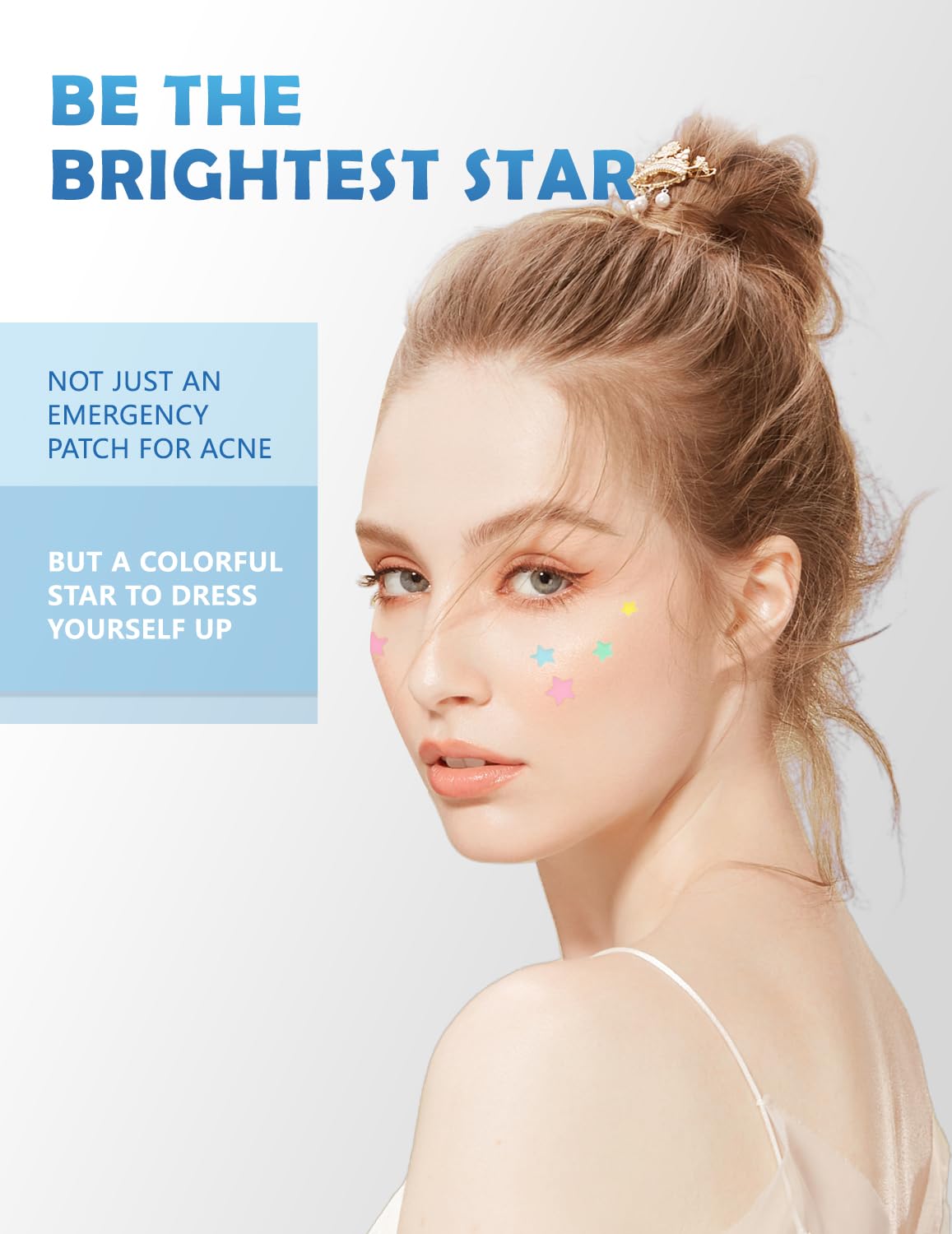 Parches para acne, 255 piezas, 5 colores y 5 tamaños (8, 10, 12, 14, 16 mm), Hidrocoloides pimple patches que se adaptan con precisión a diferentes tamaños de acné, Pegatinas con árbol de té, ácido salicílico y centella