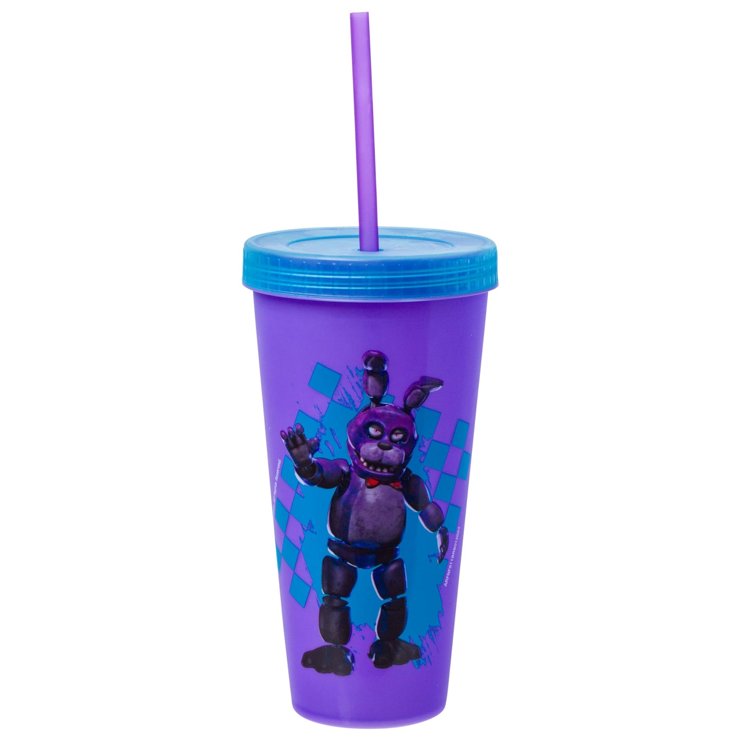 Silver Buffalo Five Nights at Freddy's Paquete de 4 vasos de plástico que cambian de color con Freddy Fazbear, Bonnie, Chica y Foxy, 24 onzas