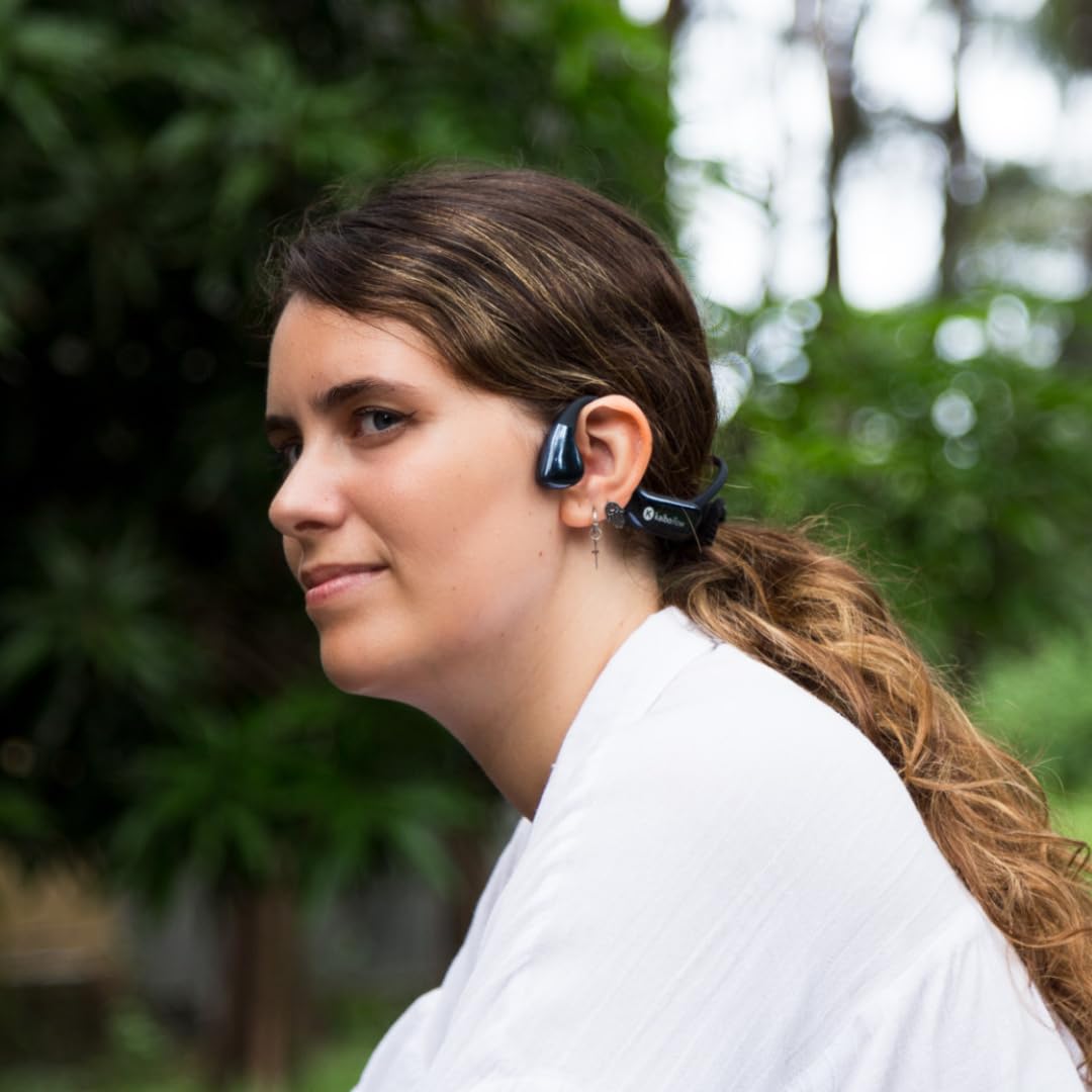 Auriculares Deportivos KaiboAudio Kaibo Flow Negro Conducción Ósea para Gimnasio y Micrófono con Cancelación de Ruido Impermeables IPX67