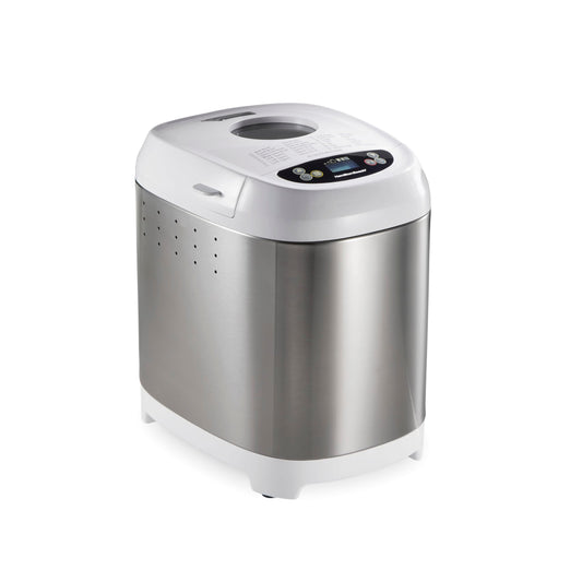 Hamilton Beach - Máquina para hacer pan eléctrica digital artesanal y sin gluten, capacidad de 2 libras, 14 ajustes, blanco y acero inoxidable (29987)
