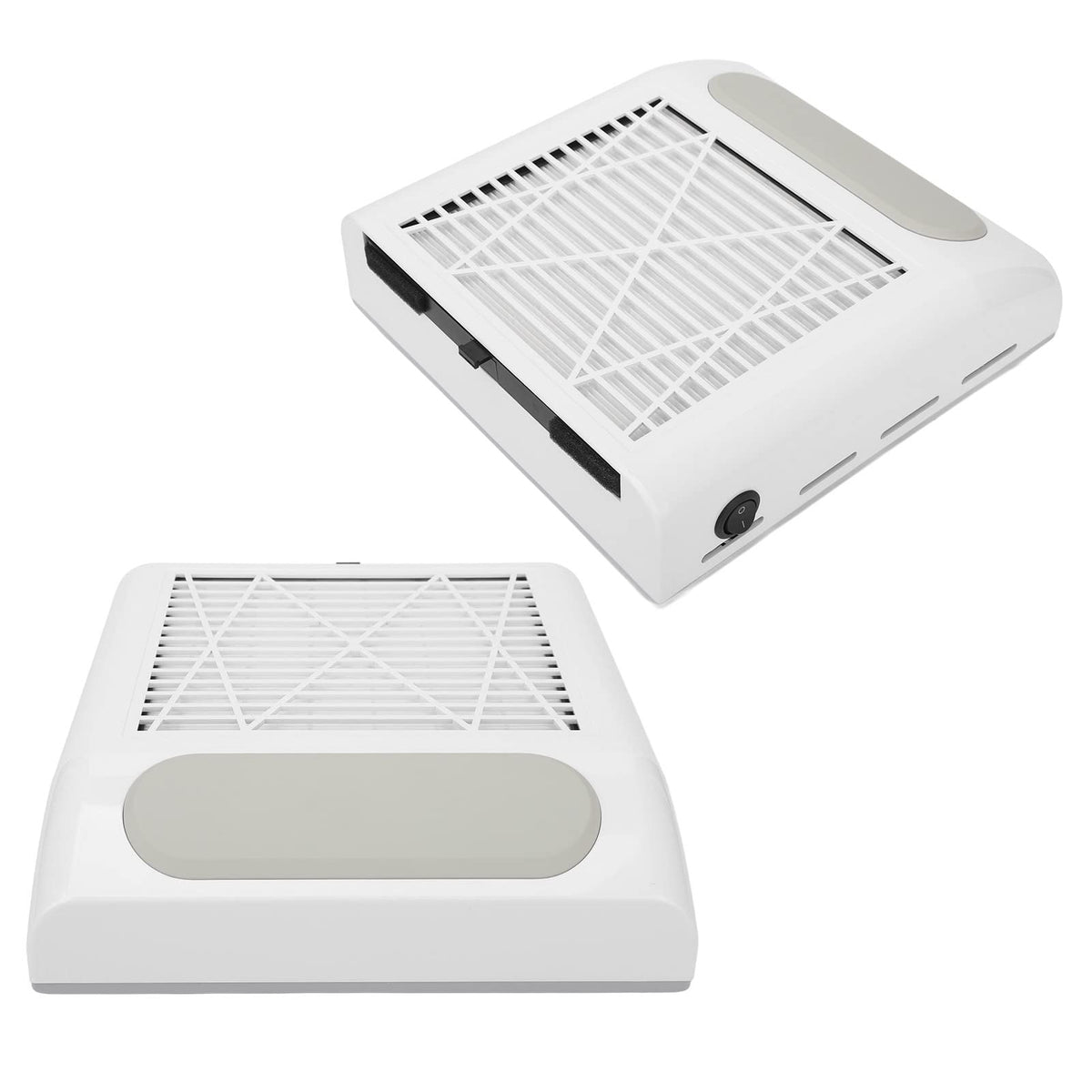 Colector de Polvo de Uñas Fockety Blanco con Ventilador Potente y Filtro Reutilizable para Uñas Acrílicas