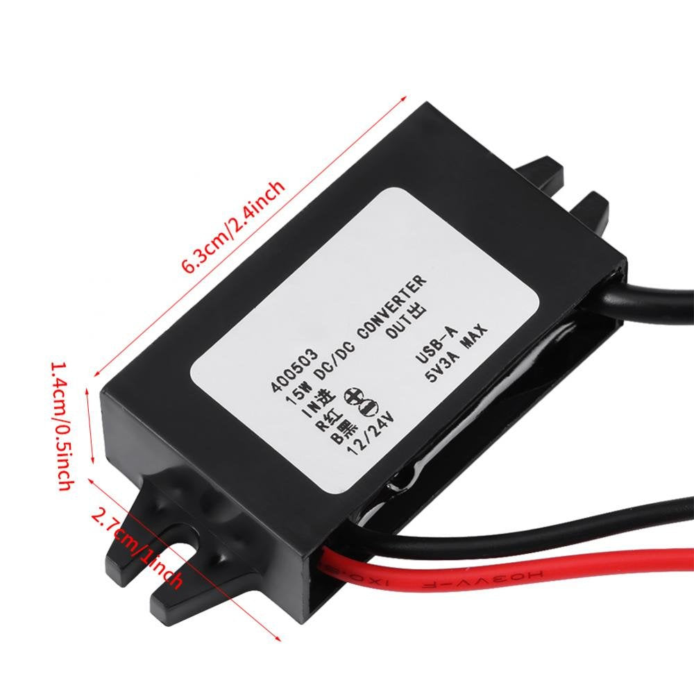 Convertidor de Voltaje Reductor Tangxi USB 5V Negro para Hombre