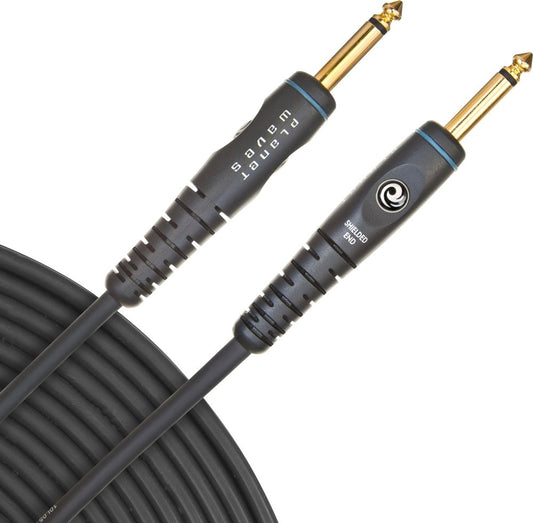 Cable de guitarra D'Addario Custom Series, cable de instrumento con conectores de 1/4", mono, extremo recto, 1,5 m