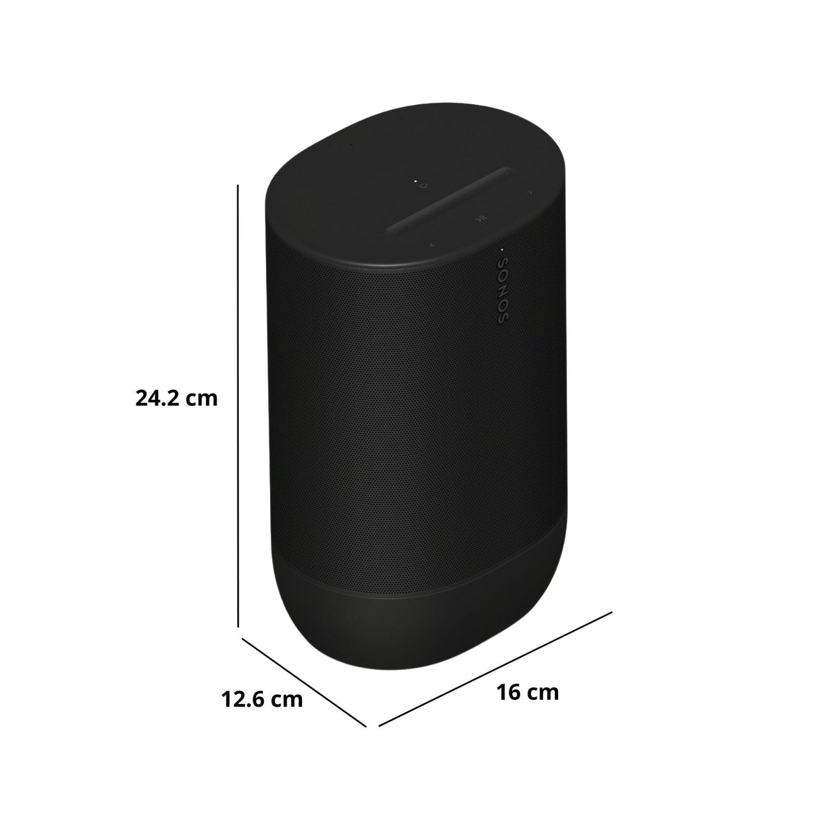 Bocina Portátil Sonos Negra con Sonido Estéreo Potente y Conectividad Wi-Fi y Bluetooth