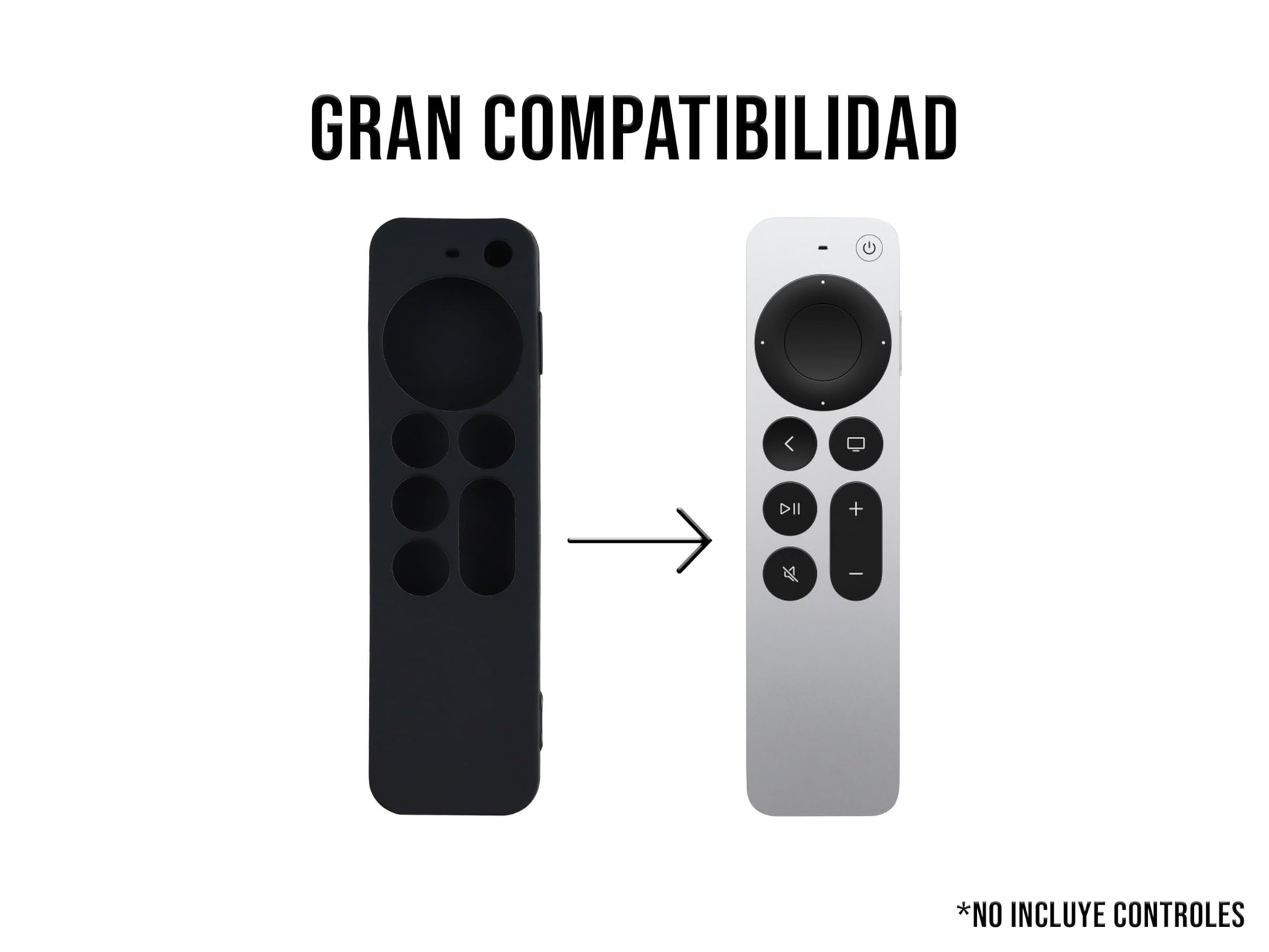 CONTROL EXPERT Funda para Control Compatible con Apple TV 4k 2 Generación Silicon Case Protector (Negro)
