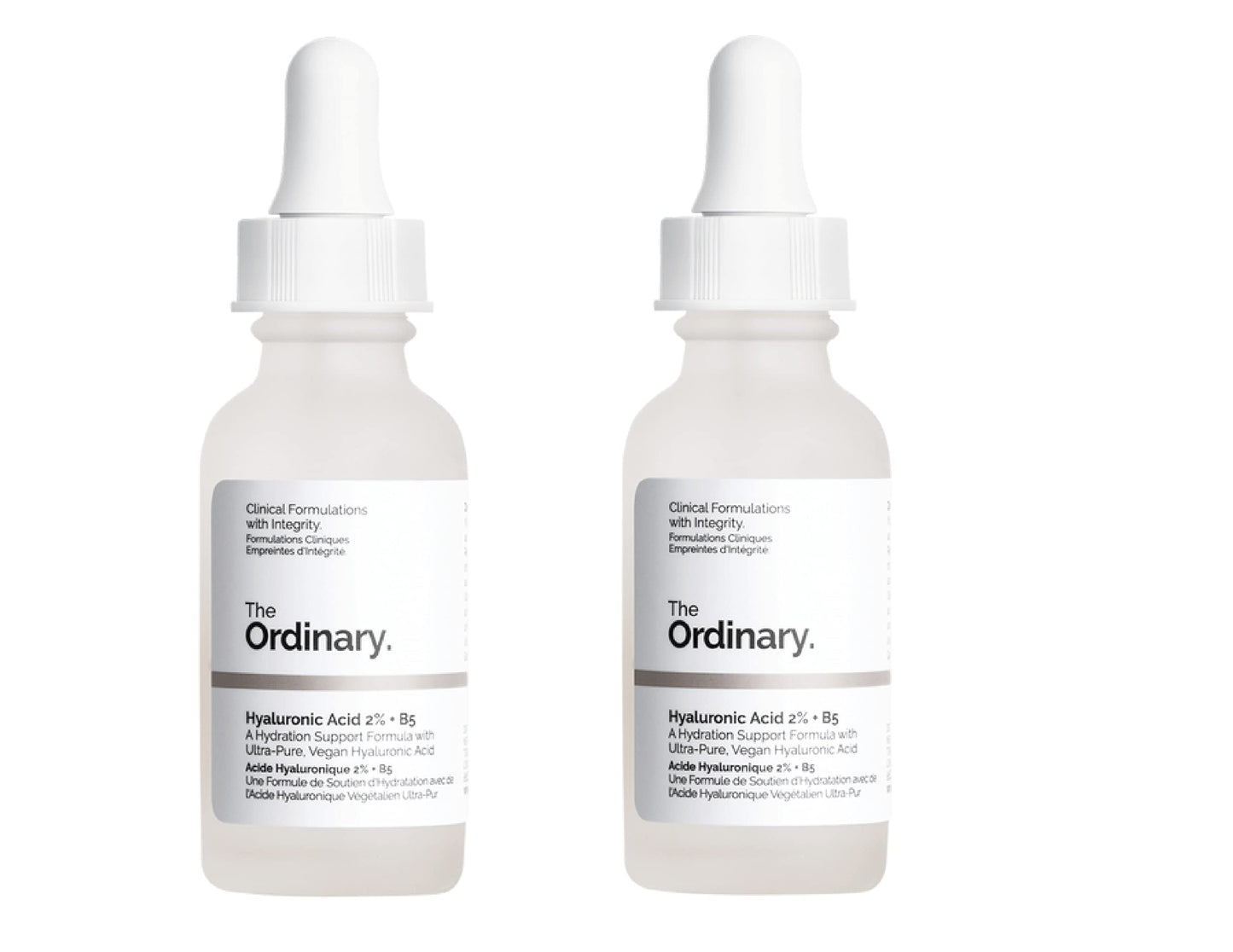 Set of 2 The Ordinary Hyaluronic Acid Serum 2% + Vitamin B5 30ml - Moisturizing Anti-Aging Skin Care Bundle