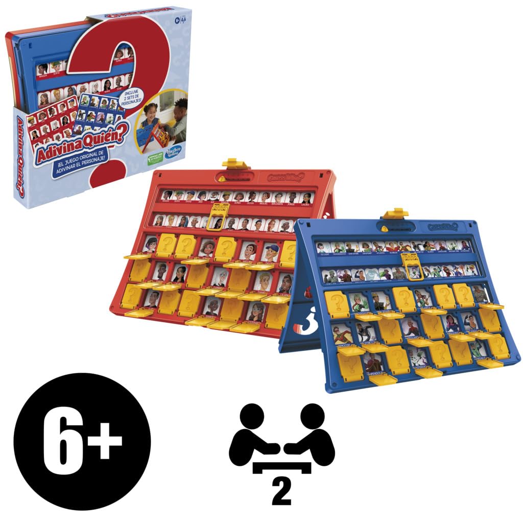Hasbro Gaming Adivina Quién? - El Juego Original de adivinar el Personaje - Juego de Mesa para niños - Fácil de Montar, para 2 Jugadores, + 6 años