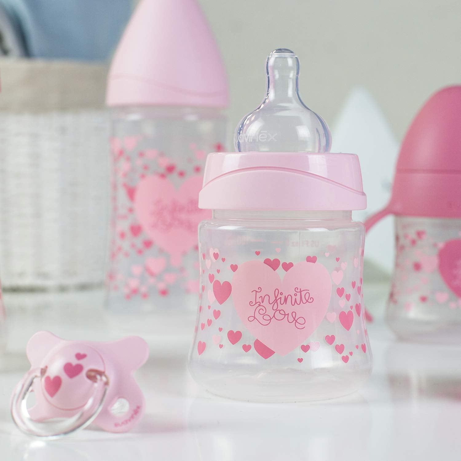 Set Biberón SUAVINEX Rosa Infinite Love para Bebé