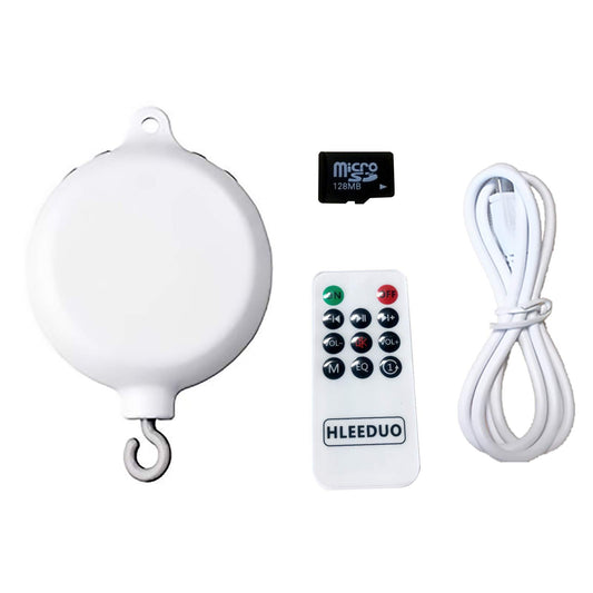Motor Móvil para Cuna HLEEDUO Blanco con Control Remoto y Tarjeta de Memoria para Bebé