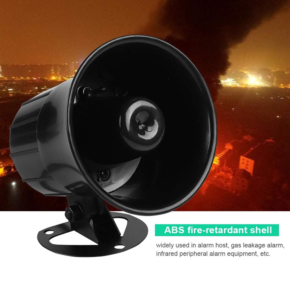 Sirena de Alarma 110 dB con Cable DC 12V para Protección de Seguridad en Hogar y Aire Libre