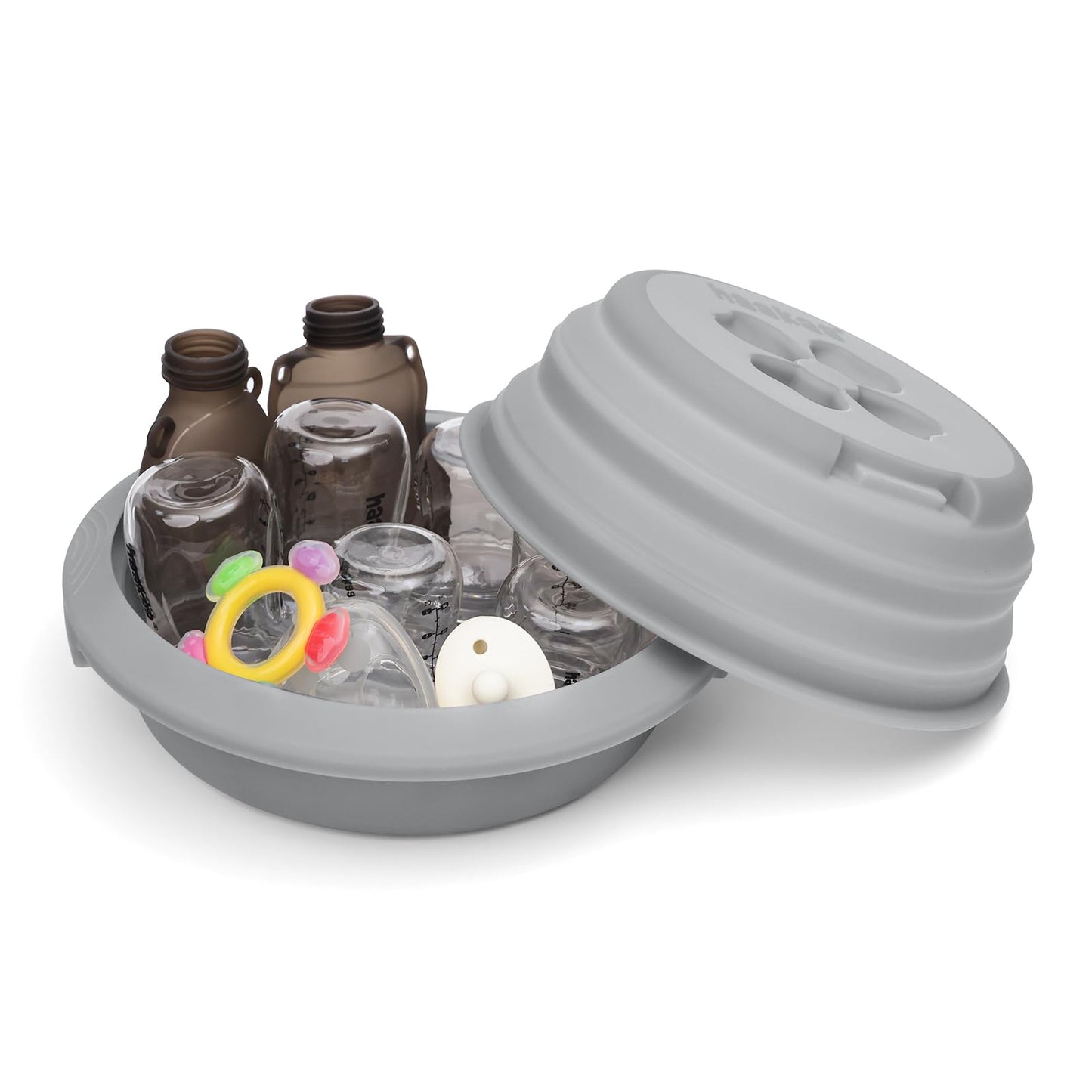 Haakaa Esterilizador y vapor de silicona multiusos para microondas