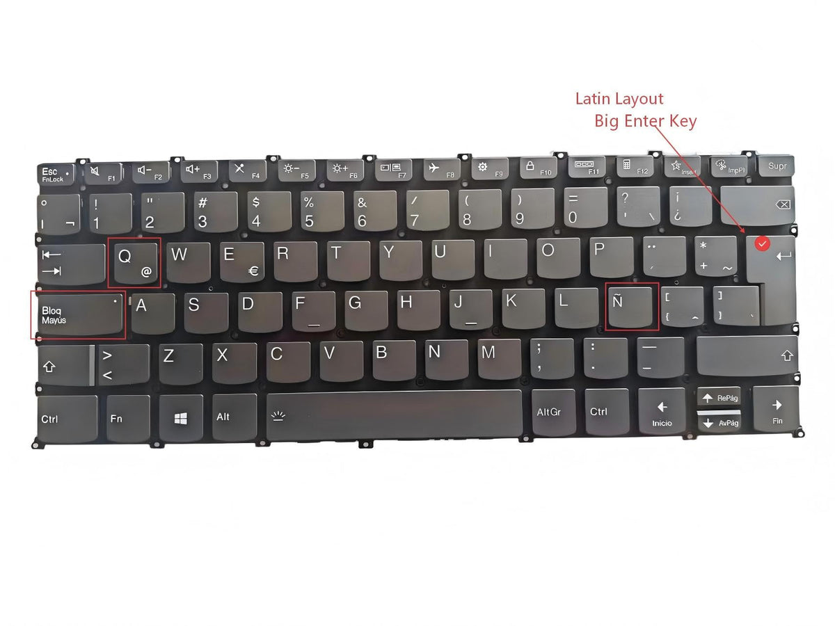 Teclado de Repuesto Lenovo Negro Compatible con Flex 5 e Ideapad 5
