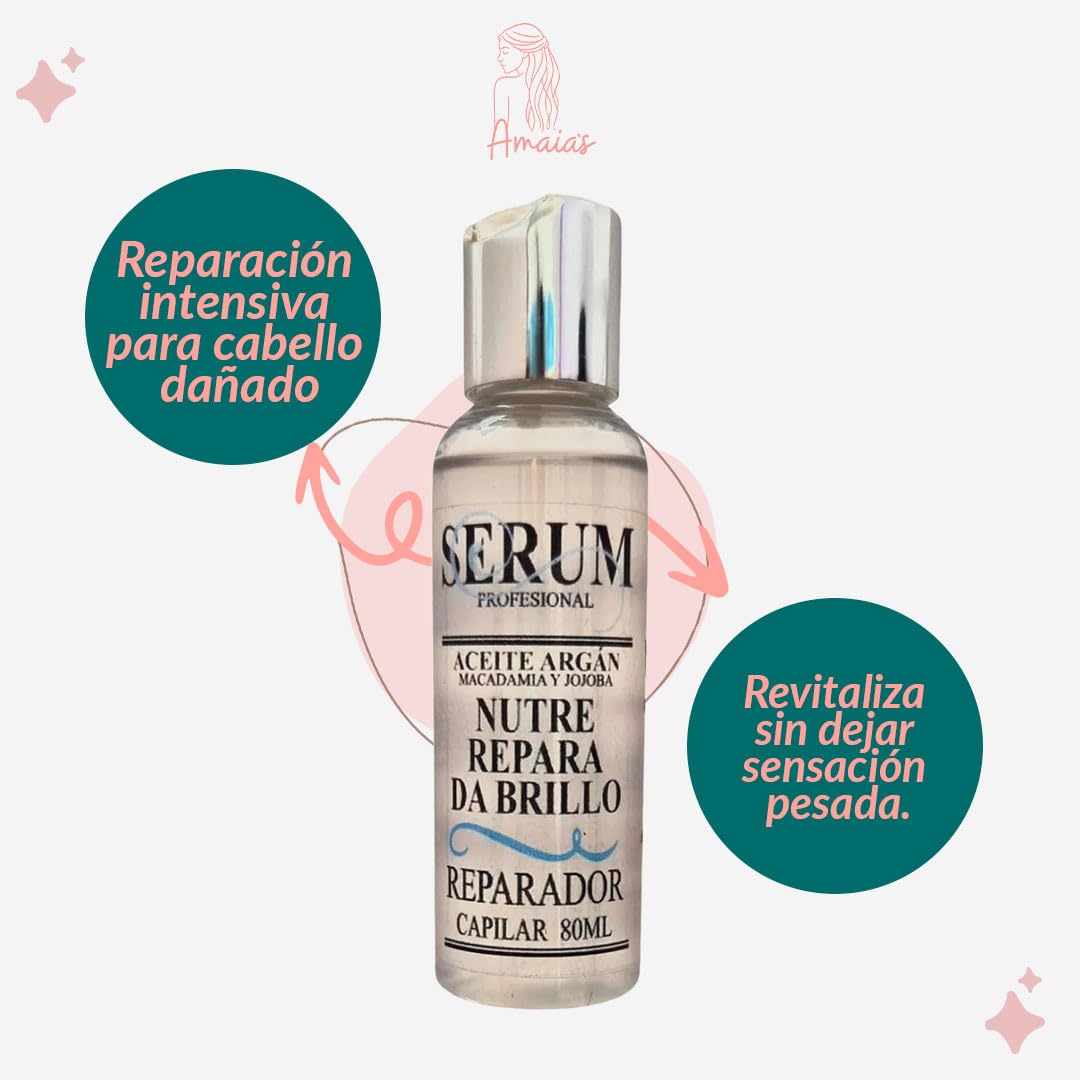 Kit Crecimiento Capilar Amaia's Rojo con Shampoo Rapunzel, Minoxidil 5% y Sérum de Argán y Macadamia