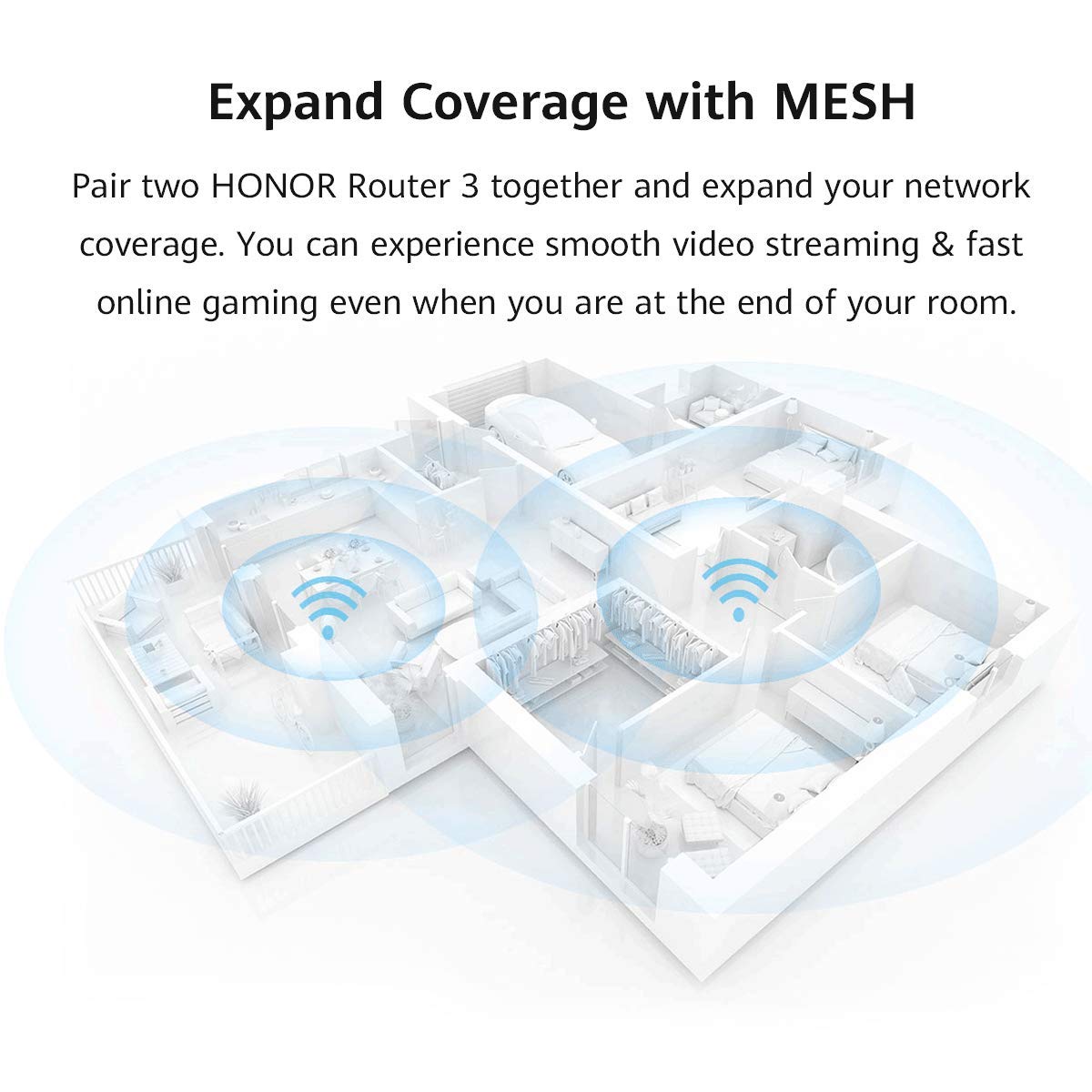 HONOR Router 3 WiFi 6 Plus 3000 Mbps Router inalámbrico de doble núcleo procesador de 1,2 GHz, enrutador de Internet inteligente para oficina en casa, versión global de la UE con adaptador de EE. UU.,