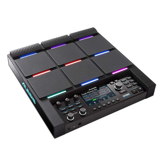Alesis Strike Multipad - Pad de Percusión, 9 Disparadores RGB, Sampler, Looper, Tarjeta de Sonido 2 Entradas/2 Salidas, Carga de Samples USB, Pantalla