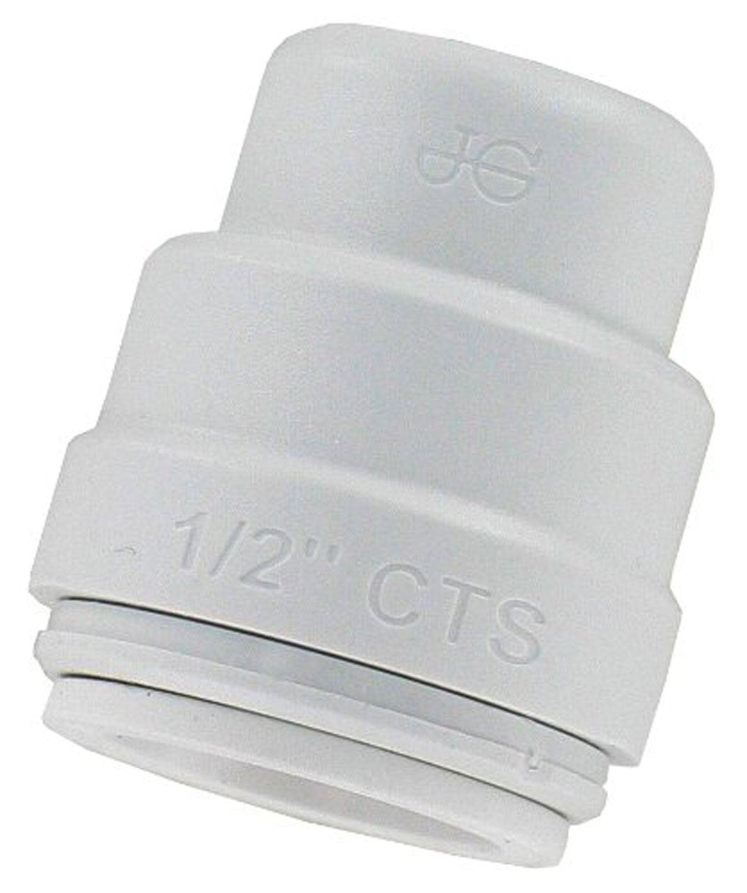 John Guest Speedfit - Tapa de extremo CTS de 1/2 pulgada, ajuste de plomería de plástico a presión para conectar, color blanco, PSEI4620P