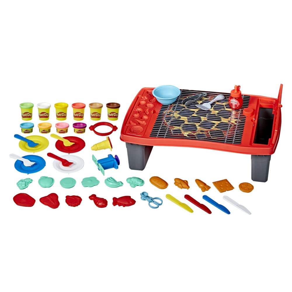 Juego de Masa Moldeable Play Doh Kitchen Creations Súper Parrilla para Niños +3 Años