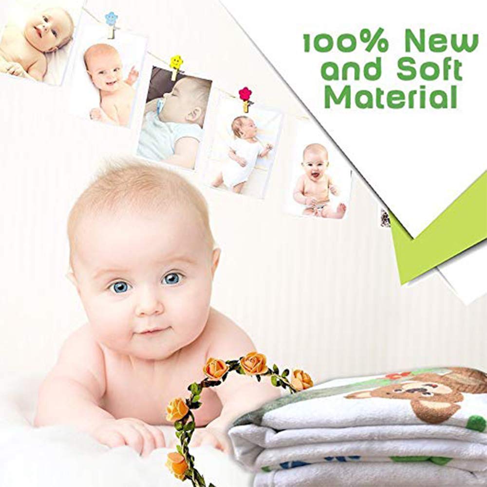F-FUN SOUL - Manta de hito mensual de 48 x 40 pulgadas, mantas de panal para bebé, lindas mantas para guardería, regalos para recién nacidos, rastreador de crecimiento de edad con marcador adicional