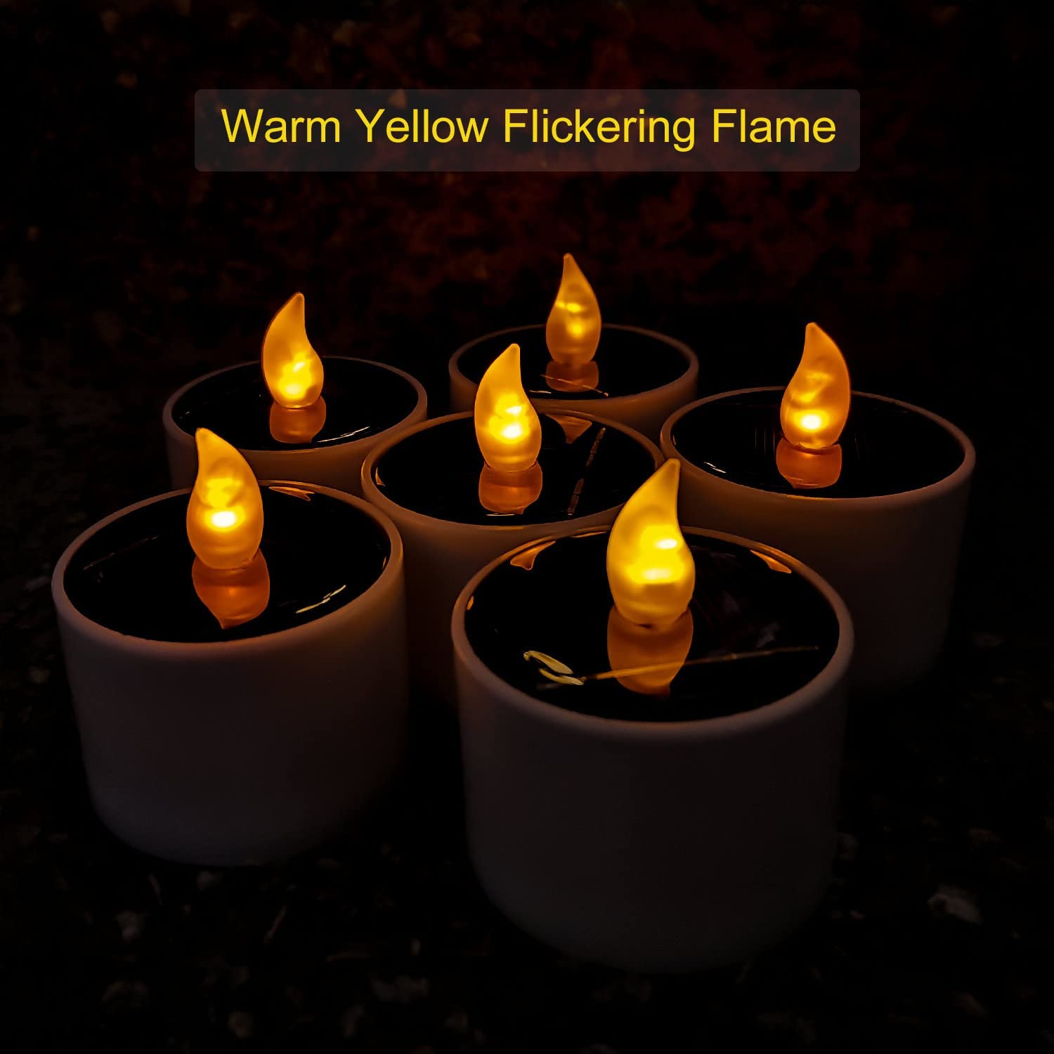 Velas de Té SingTok Blancas Impermeables Recargables con Luz LED para Decoración de Jardín