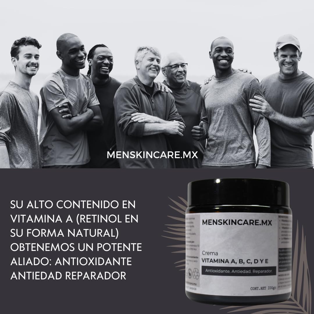 Crema antioxidante y reparadora con vitaminas para hombres - 100 gramos
