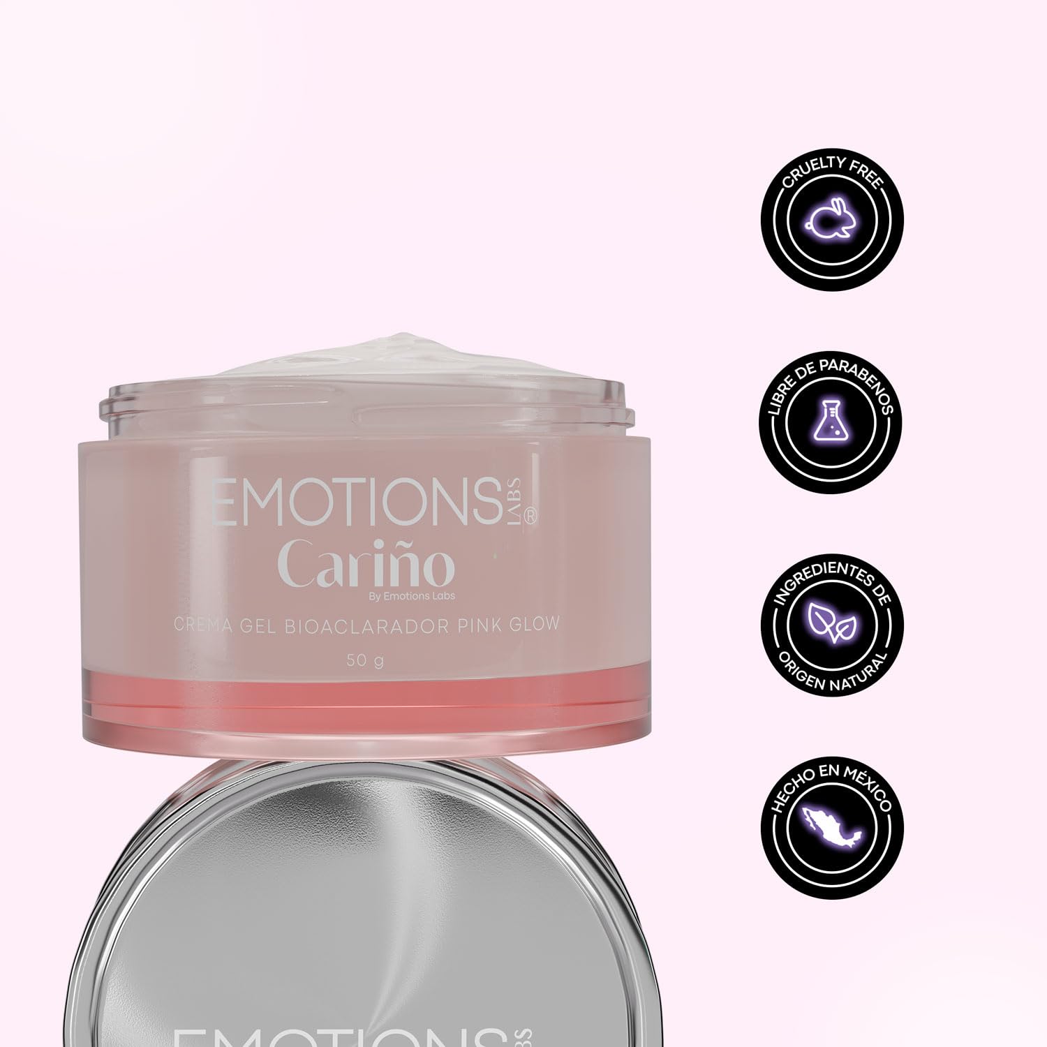 Crema Facial en Gel Emotions Labs Cariño Niacinamida y Vitaminas para Piel Sensible