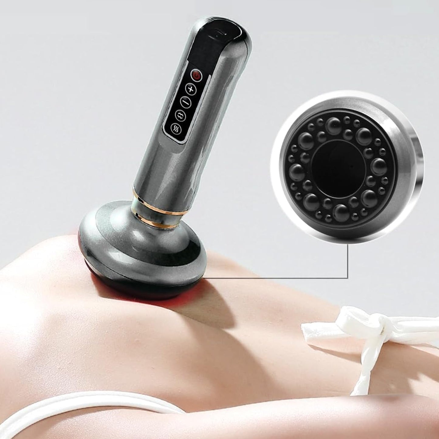 Masajeador anticelulitico,Bluile Cellulite Massager,Varially Anti Cellulite Massager,12 Niveles Removedoras De Grasa EléCtrica Con,for Cintura, Brazos Y Piernas (Gris)