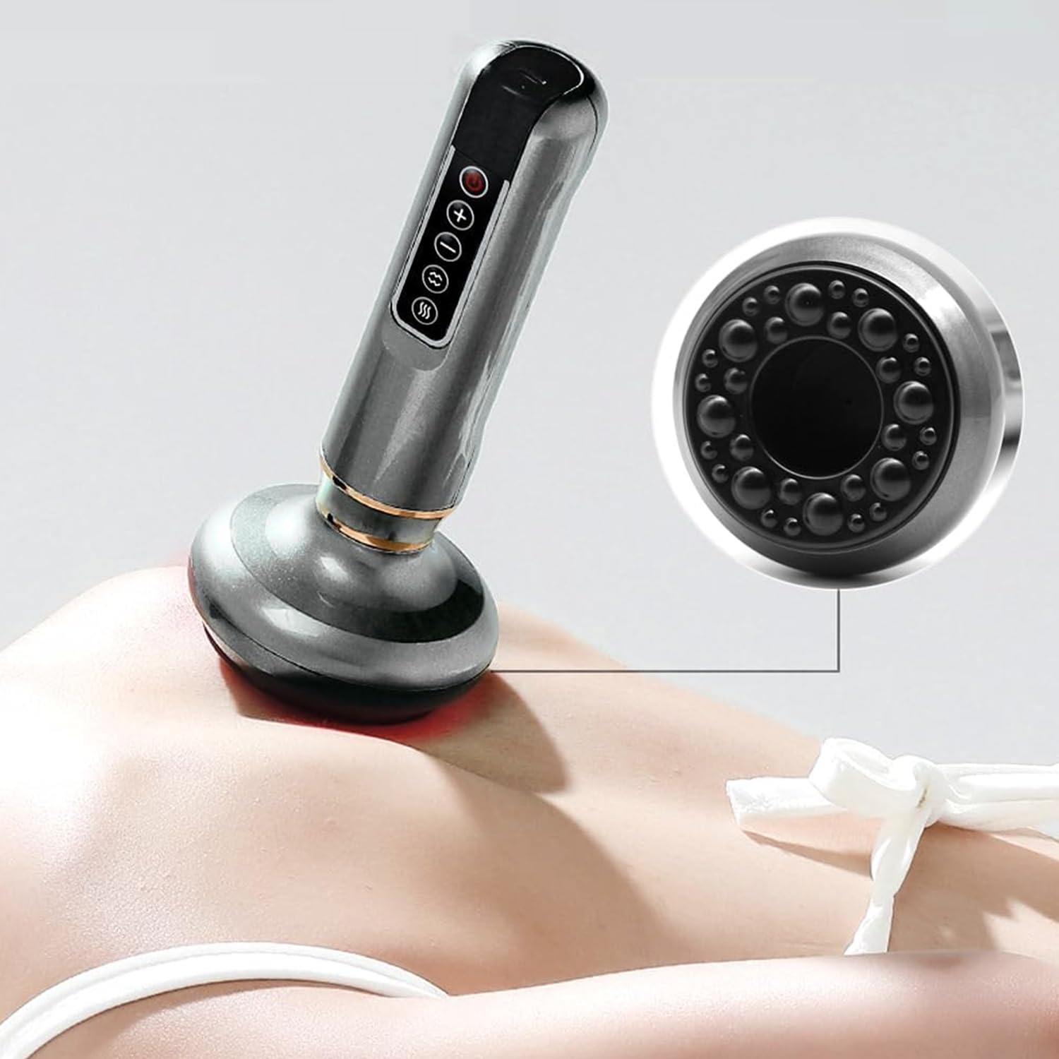 Masajeador anticelulitico,Bluile Cellulite Massager,Varially Anti Cellulite Massager,12 Niveles Removedoras De Grasa EléCtrica Con,for Cintura, Brazos Y Piernas (Gris)
