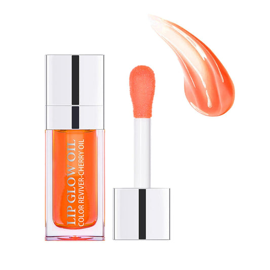 Littryee Cherry Lip Oil - Alivia Los Labios Agrietados Y Mejora El Brillo | Brillo De Labios Hidratante De Larga Duración, Lápiz Labial Líquido De Color Transparente Teñido con Aceite Natural