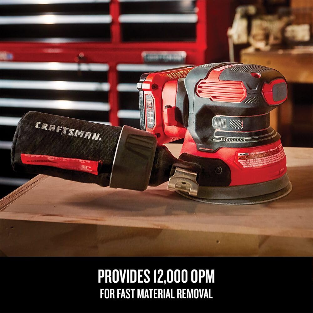 CRAFTSMAN Lijadora Orbital Inalámbrica 20V sin Bateria Incluida CMCW220B