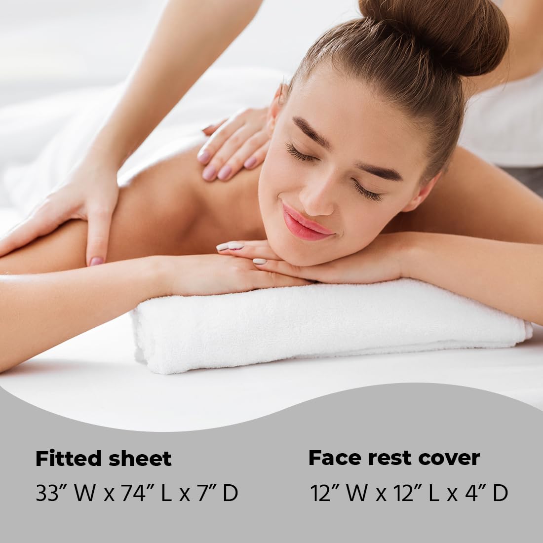 ForPro - Juego de sábanas de masaje para tratamiento de spa, impermeable, color blanco, lavable a máquina, para mesas de masaje, incluye sábana bajera de masaje y funda de reposo facial