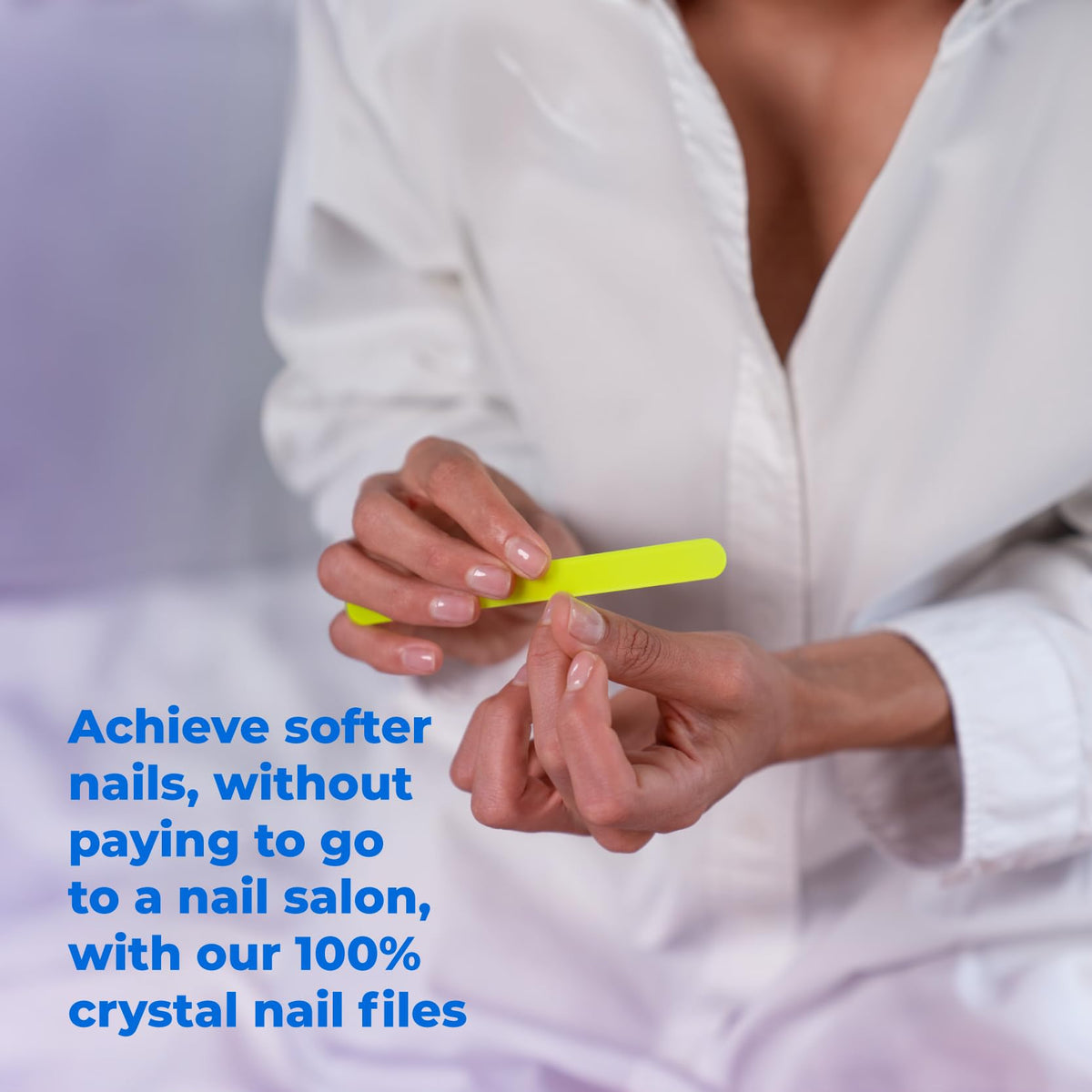 Lima de uñas de cristal Cristal UP de 5,3 pulgadas, lima de vidrio duradera, ecológica, suave para las uñas, perfecta para el hogar, la oficina y para llevar, diseño elegante para resultados