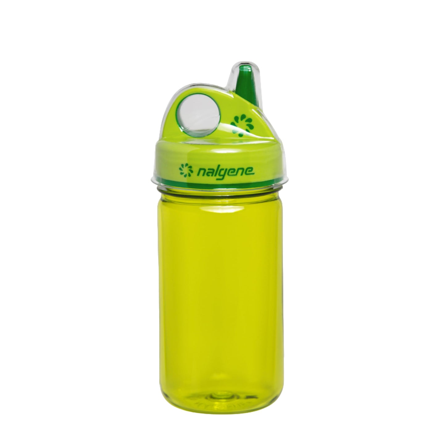Nalgene Kids Sustain Grip-N-Gulp Water Bottles Made with Material Derived from 50% Plastic Waste, Leak Proof Sippy Cup, Durable, BPA and BPS Free, Dishwasher Safe, Reusable, 12 Ounces, Green