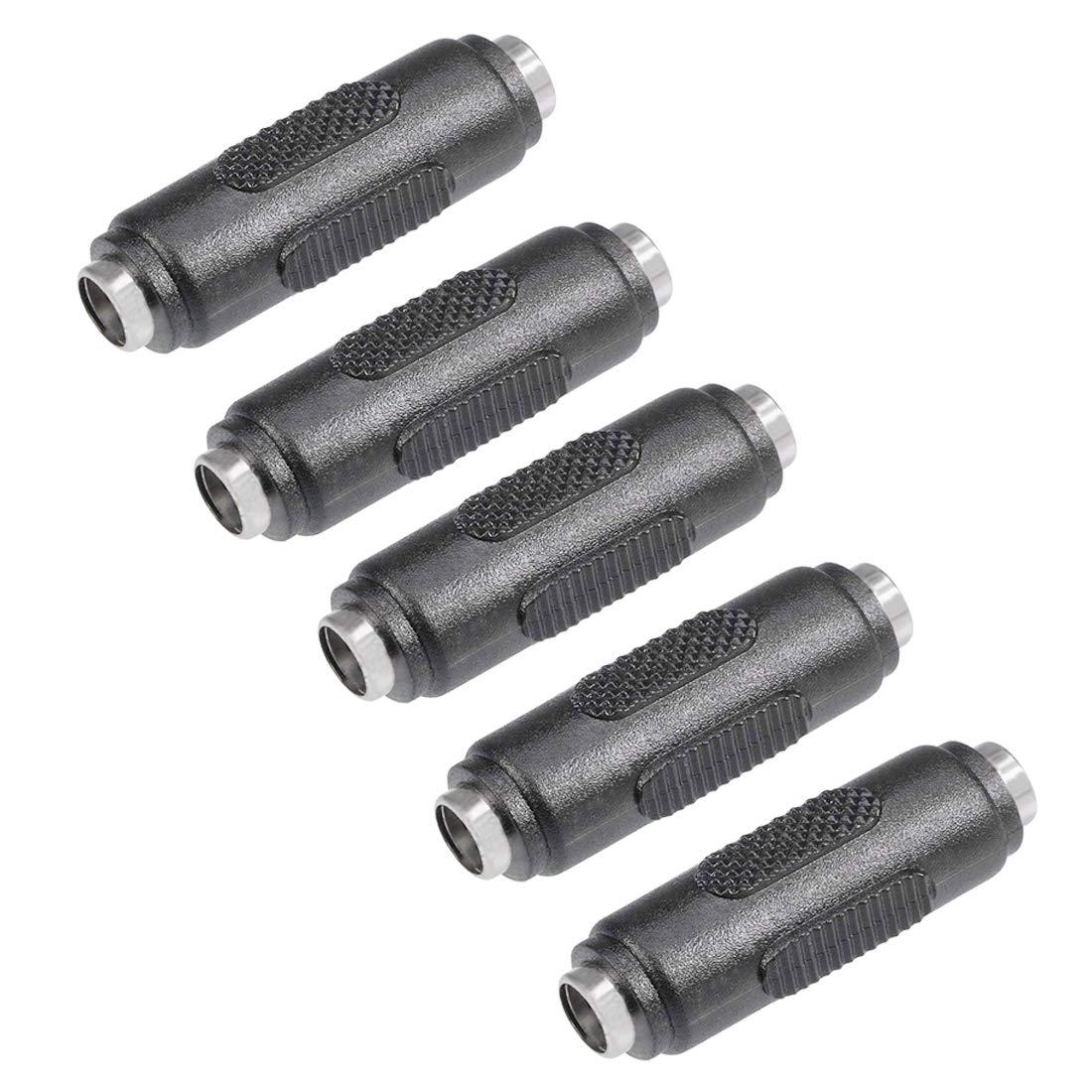 Lime2018 - Adaptador de conector hembra a hembra (5,5 mm x 2,1 mm, 12 V, 5 A, adaptador de enchufe de alimentación CC para vigilancia de seguridad doméstica, 5 unidades)