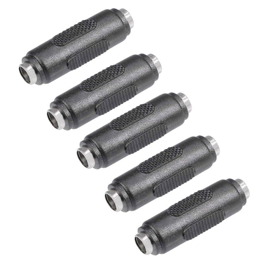 Lime2018 - Adaptador de conector hembra a hembra (5,5 mm x 2,1 mm, 12 V, 5 A, adaptador de enchufe de alimentación CC para vigilancia de seguridad doméstica, 5 unidades)