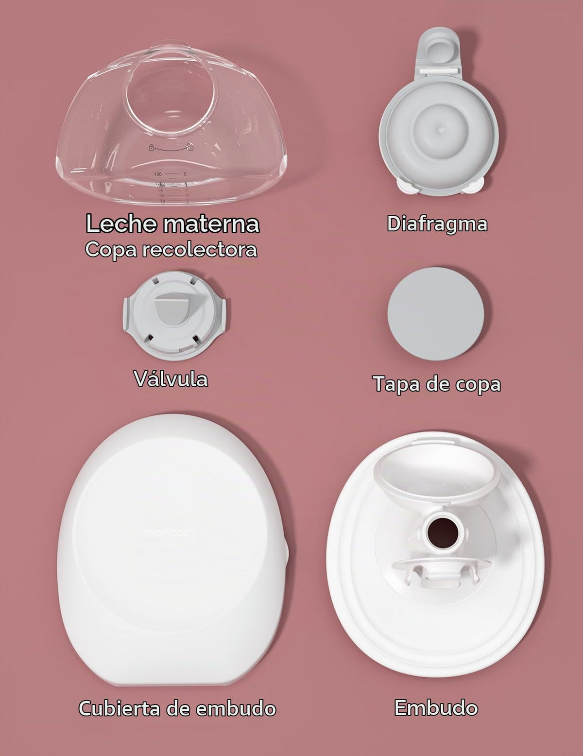 Momcozy M9 - Piezas originales de lactancia materna, accesorios completos