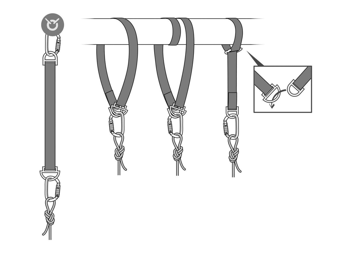 PETZL, Ancla Fixe Connexion, 200 cm